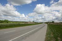 Looking north on I-25, about 10 miles south of the Wyoming border