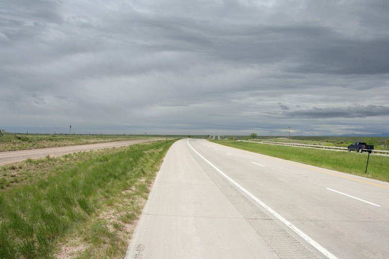 Looking south toward Denver - these clouds would be a recurring theme throughout the trip