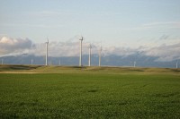 This is another wind farm just south of Great Falls.  This picture was taken with my little Canon SD700IS PowerShot.  Later I was stopped for road construction right under these windmills for about 15 minutes.  I wish I could have taken some shots right under these.  It was a few days before I reconfigured my tank bag to allow me to put my Canon 1DS and 28-300 lens righr in front of me to make it easy to reach.  Throughout this trip I learned things I would do differently next time.