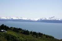 From the top of the hill entering Homer