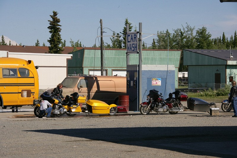 Gotta keep the chrome clean, even in Tok, Alaska