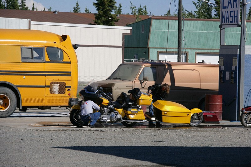Gotta keep the chrome clean, even in Tok, Alaska