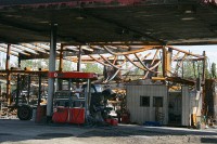 This Texaco burned on April 7.  The tow driver remembers using it as his gas stop.