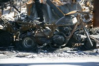 This Texaco burned on April 7.  The tow driver remembers using it as his gas stop.