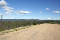 From the Top of the World Highway - the next 130 miles will be gravel and over the next two days 700 of the next 1000 miles will be gravel, dirt, shale and mud.