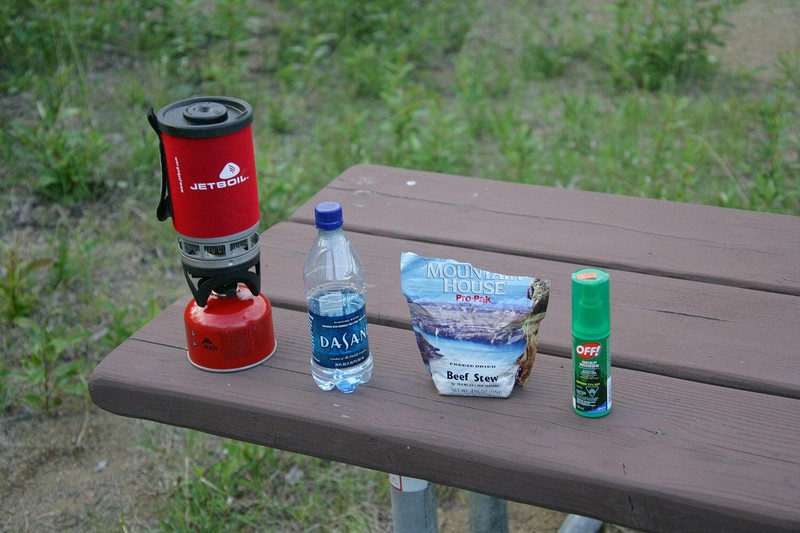 Ah!  Dinner and bug protection - I'm set for the night.