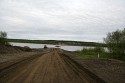 The ferry near Fort McPherson.  This was at around 10:00pm.  The mosquitos were thick enough to look like clouds in the air.