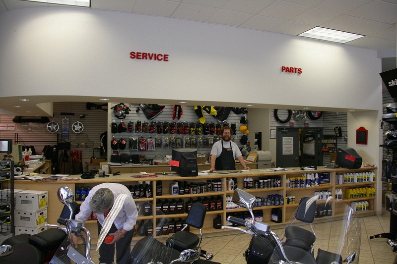 Cars, motorcycles, ATVs - they do 'em all - Colin in parts and motorcycle service