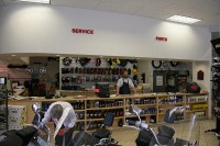 Cars, motorcycles, ATVs - they do 'em all - Colin in parts and motorcycle service