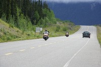 Lots of bikes heading north today.  No matter what brand there is always a wave