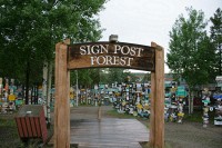Sign post forest in Watson Lake, Yukon