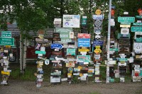 Sign post forest in Watson Lake, Yukon