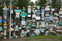 Sign post forest in Watson Lake, Yukon