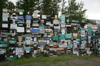 Sign post forest in Watson Lake, Yukon