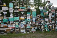 Sign post forest in Watson Lake, Yukon