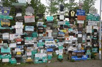 Sign post forest in Watson Lake, Yukon