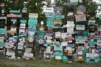 Sign post forest in Watson Lake, Yukon
