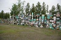 Sign post forest in Watson Lake, Yukon