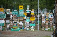 Sign post forest in Watson Lake, Yukon