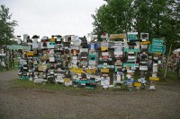 Sign post forest in Watson Lake, Yukon