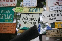 Sign post forest in Watson Lake, Yukon