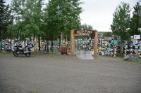 Sign post forest in Watson Lake, Yukon