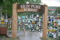 This was an incredible collecion of signs in Watson Lake, Yukon.  This was a very different little town.
