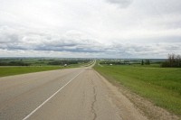 Coming into Grande Prairie - not a mountain in sight