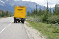 A heard of goats pretty much dominated the roadway into Jasper.