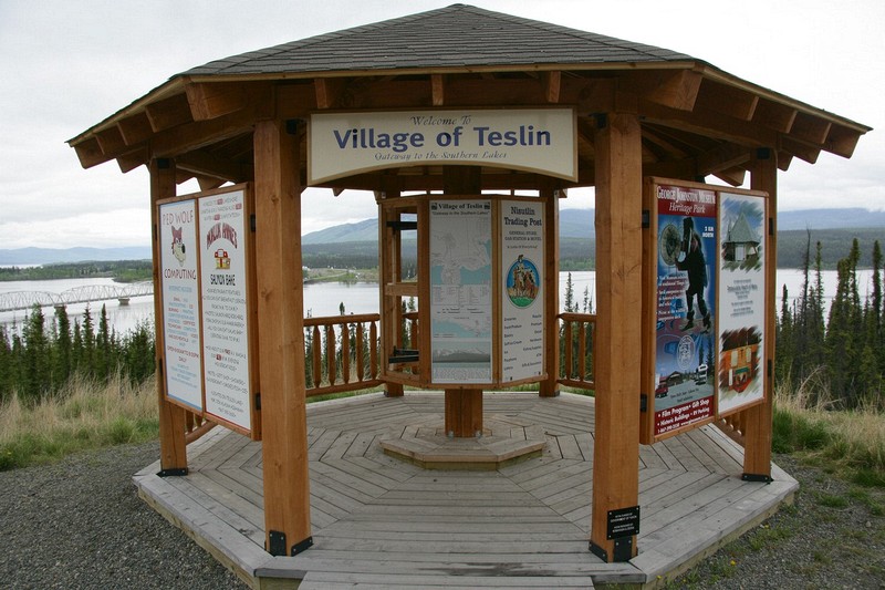 Overlooking Teslin Lake and the tof Teslin