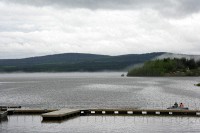 The low clouds and the fog forming on the surface of the lake gave this an eerie feel