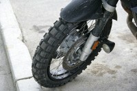 Before I settled in for the evening, I had Yukon Honda install the new Continental knobbies.  These tires would be much better suited for the many miles of dirt roads planned for the next several days.  I will get the original dual purpose tires reinstalled  next week on my way back.