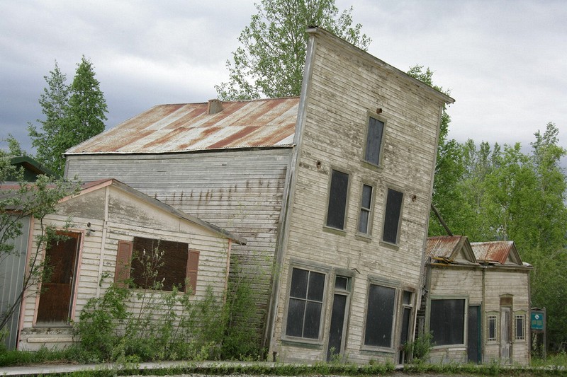 Various architectural photographs from Dawson, City, Yukon.