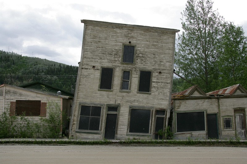 Various architectural photographs from Dawson, City, Yukon.