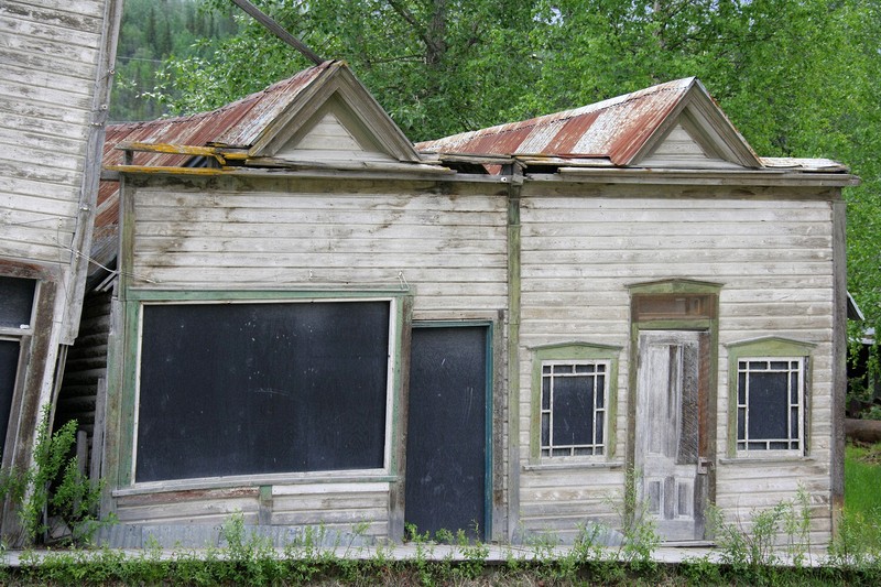 Various architectural photographs from Dawson, City, Yukon.