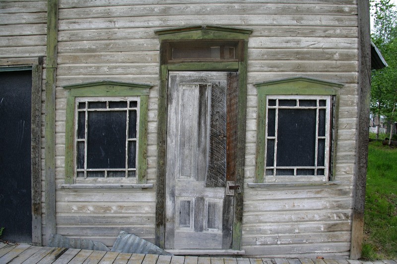 Various architectural photographs from Dawson, City, Yukon.