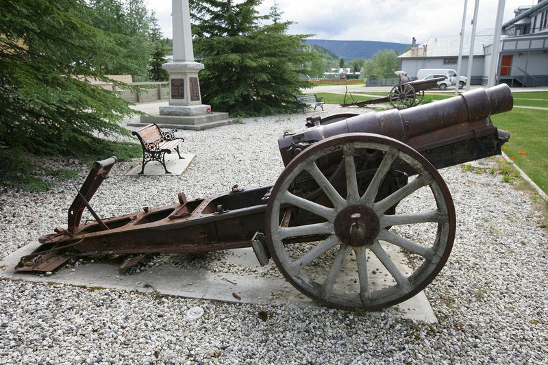 I found a couple of old canons in a park - Dawson, City, Yukon.