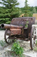 I found a couple of old canons in a park - Dawson, City, Yukon.