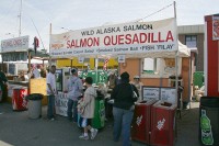 There was a charity run and a market just outside the Anchorage Hilton.