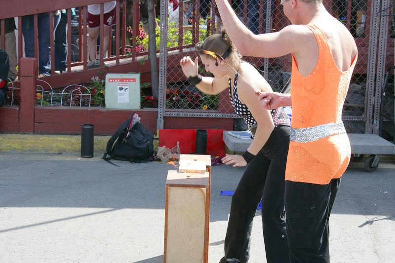 She goes to break the board
