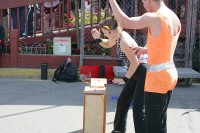 She goes to break the board