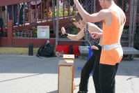 Here is why 4 frames per second just isn't fast enough.  Only .25 seconds after the last shot the board is broken and she is bringing her hand back.  It was fun to try.
