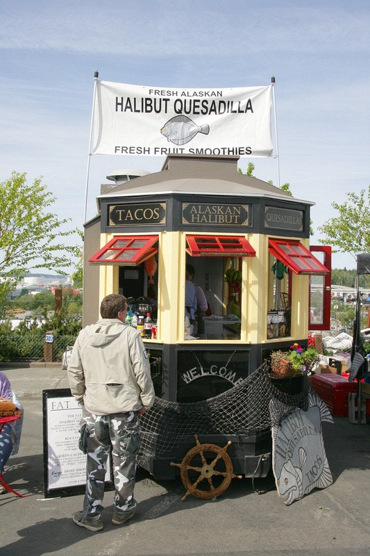 There was a charity run and a market just outside the Anchorage Hilton.