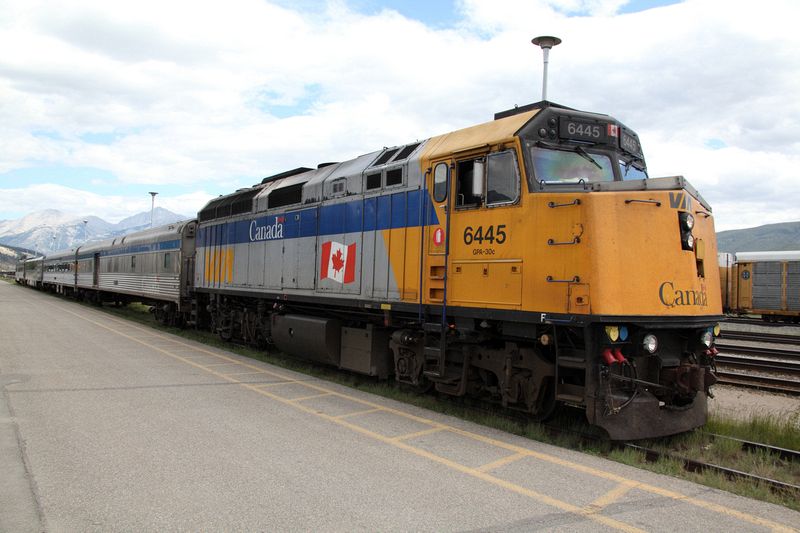 The scenic Via Rail train departing to Prince Rupert with an overnight stop in Prince George.  All of the locals told us that this was a nice train, but the Rocky Mountaneer trains were a little better because they make your overnight reservations for each night as well.   \n\nhttp://www.rockymountaineer.com/\n\nhttp://www.viarail.ca