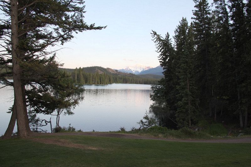From our room at the Fairmont Jasper Park Lodge,.  This is the view we had to suffer every day.
