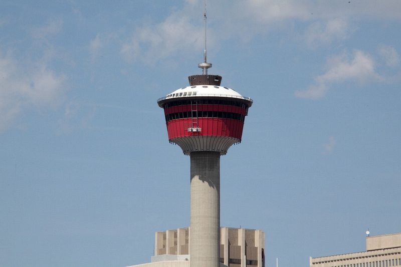 Dinner at the Calgary Tower - great view, food not so much.