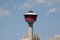 Dinner at the Calgary Tower - great view, food not so much.
