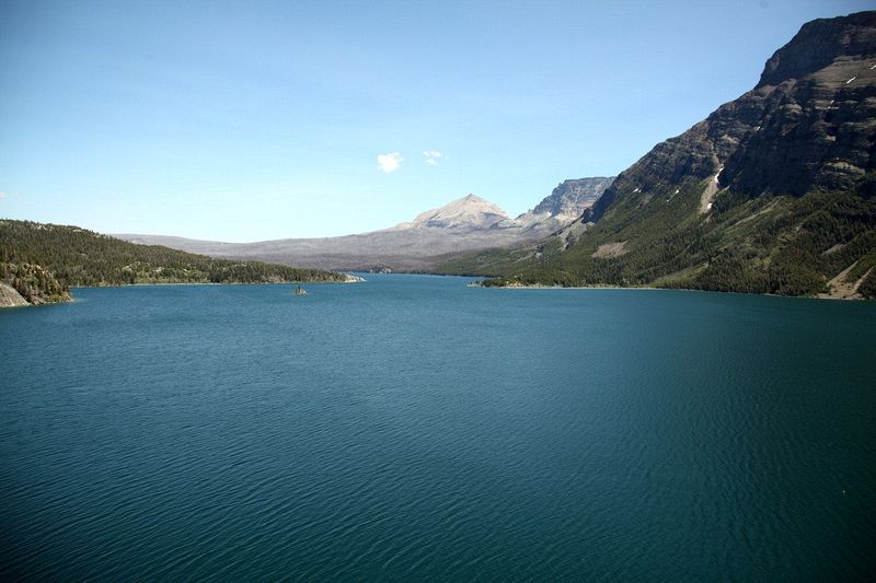 Saint Mary Lake at the east end of The Going to the Sun Road.