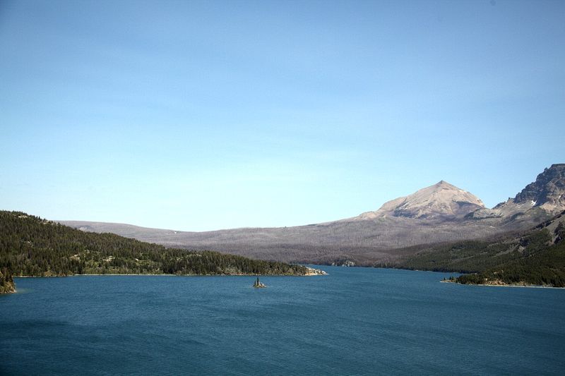 Saint Mary Lake at the east end of The Going to the Sun Road.