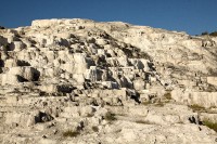 At Mammoth Hot Springs at the north end of Yellowstone National Park.